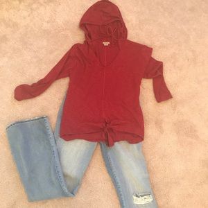 Anama long sleeve hooded top